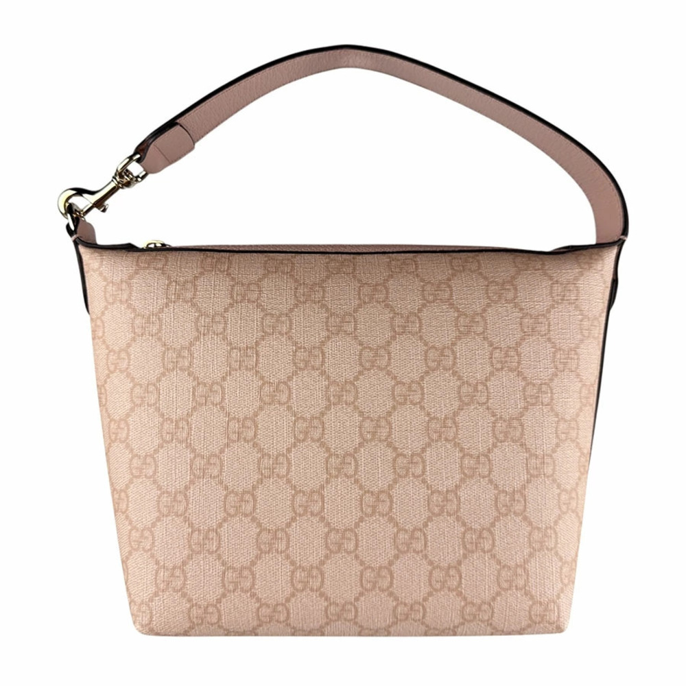 Gucci Handbag GG Supreme Canvas Pink Beige Gold